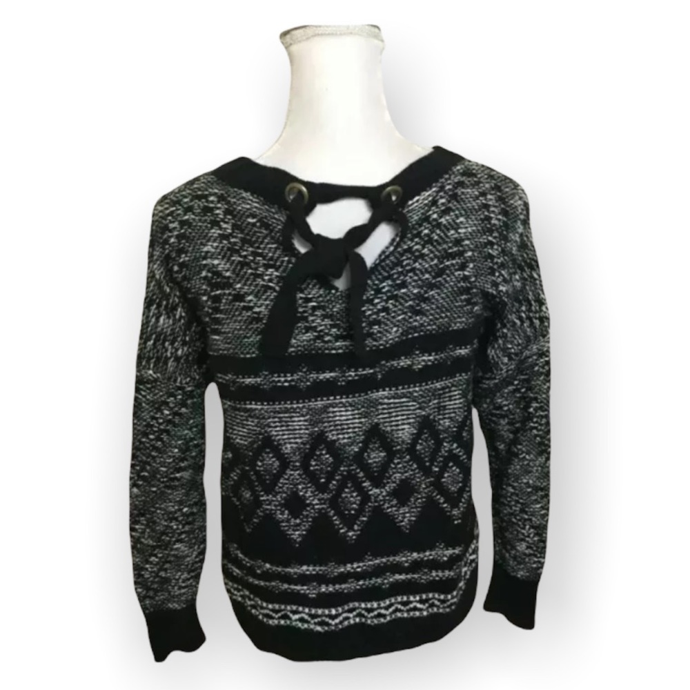Lucky Brand Women’s Sweater Pullover S black White - Picture 4 of 5